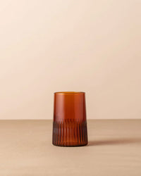 Saarde Kairos Water Glass in Dark Amber