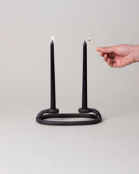 SIN Home Duo Candlestick in Black