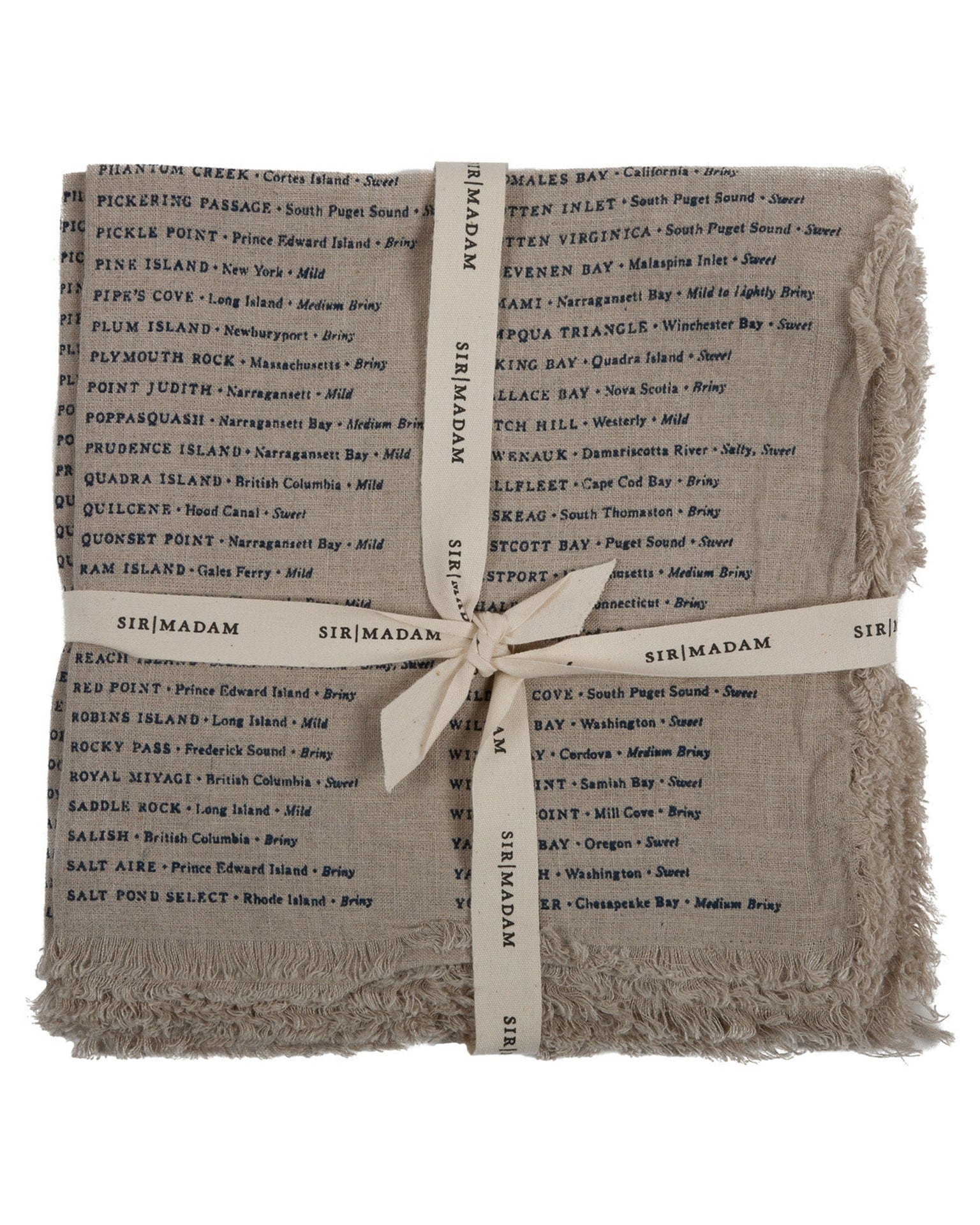 SIR / MADAM Oyster Napkin Set/4 Indigo/Natural