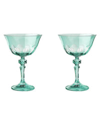 SIR / MADAM Rialto Glass Coupe Menthe Set/2