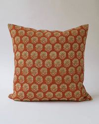 Soil to Studio Veda Linen Pillow - 22 x 22 in Rust