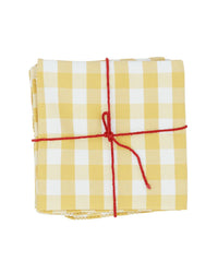Suzette a table Libeccio Mustard Cloth Napkins S/4