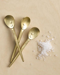 The Collective Forge Brass Mini Spoons - Set of 3