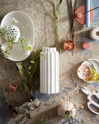 The Floral Society Ceramic Cylinder Vase - Short