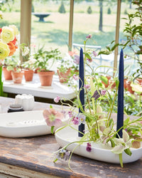 The Floral Society Ceramic Flower Frog Bowl & Taper Holder