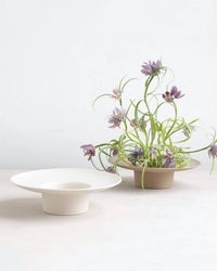 The Floral Society HOME Ceramic Ikebana Vase in Matte White