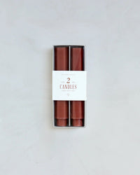 The Floral Society 6 Inch Fancy Taper Candles in Clay