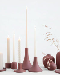 The Floral Society Tall Ceramic Grand Taper Holder in Earth