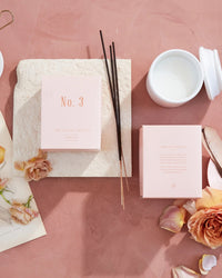 The Floral Society No 3 Fragrant Candle in Ginger & Rose