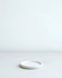 The Floral Society Ceramic Pillar Plate in Matte White