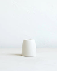 The Floral Society Cone Petite Ceramic Taper Holder in Matte White
