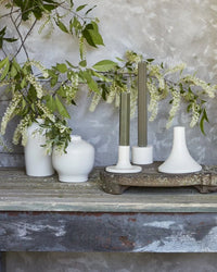 The Floral Society Tall Ceramic Blossom Vase in Matte White