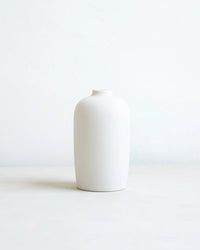 The Floral Society Tall Ceramic Blossom Vase in Matte White