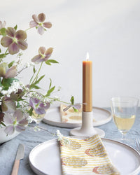 The Floral Society 6 Inch Fancy Taper Candles in Miel