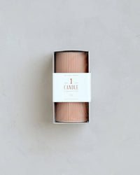 The Floral Society Fancy Ribbed Pillar Candle in Petal