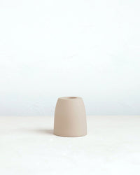 The Floral Society Cone Petite Ceramic Taper Holder in Sand