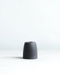 The Floral Society Cone Petite Ceramic Taper Holder in Smoke