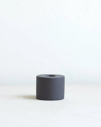 The Floral Society Cylinder Petite Ceramic Taper Holder in Smoke