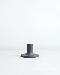 The Floral Society Medium Ceramic Taper Holder in Smoke
