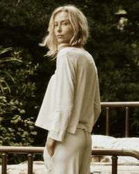 the Great The Crop Sleep Henley in Washed White