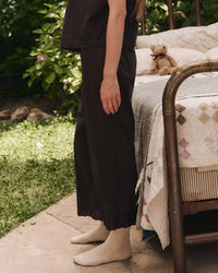 the Great The Eyelet Easy Sleep Pant in Black