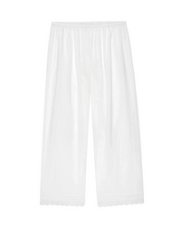 the Great The Eyelet Easy Sleep Pant in True White