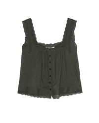 the Great Sleep The Eyelet Tank in Black