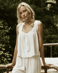 the Great The Eyelet Tank in True White
