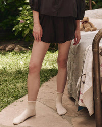 the Great The Eyelet Tap Short in Black