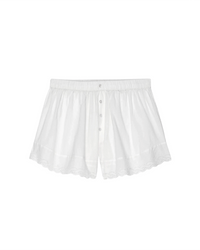 the Great The Eyelet Tap Short in True White