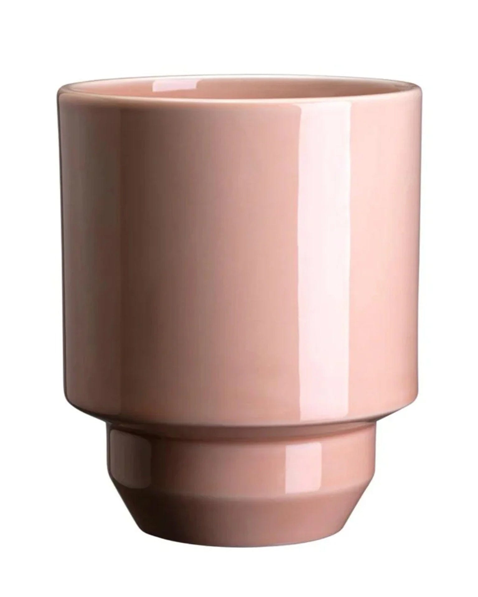 Hoff Glazed 7.1 inch Cachepot in Quartz Rose