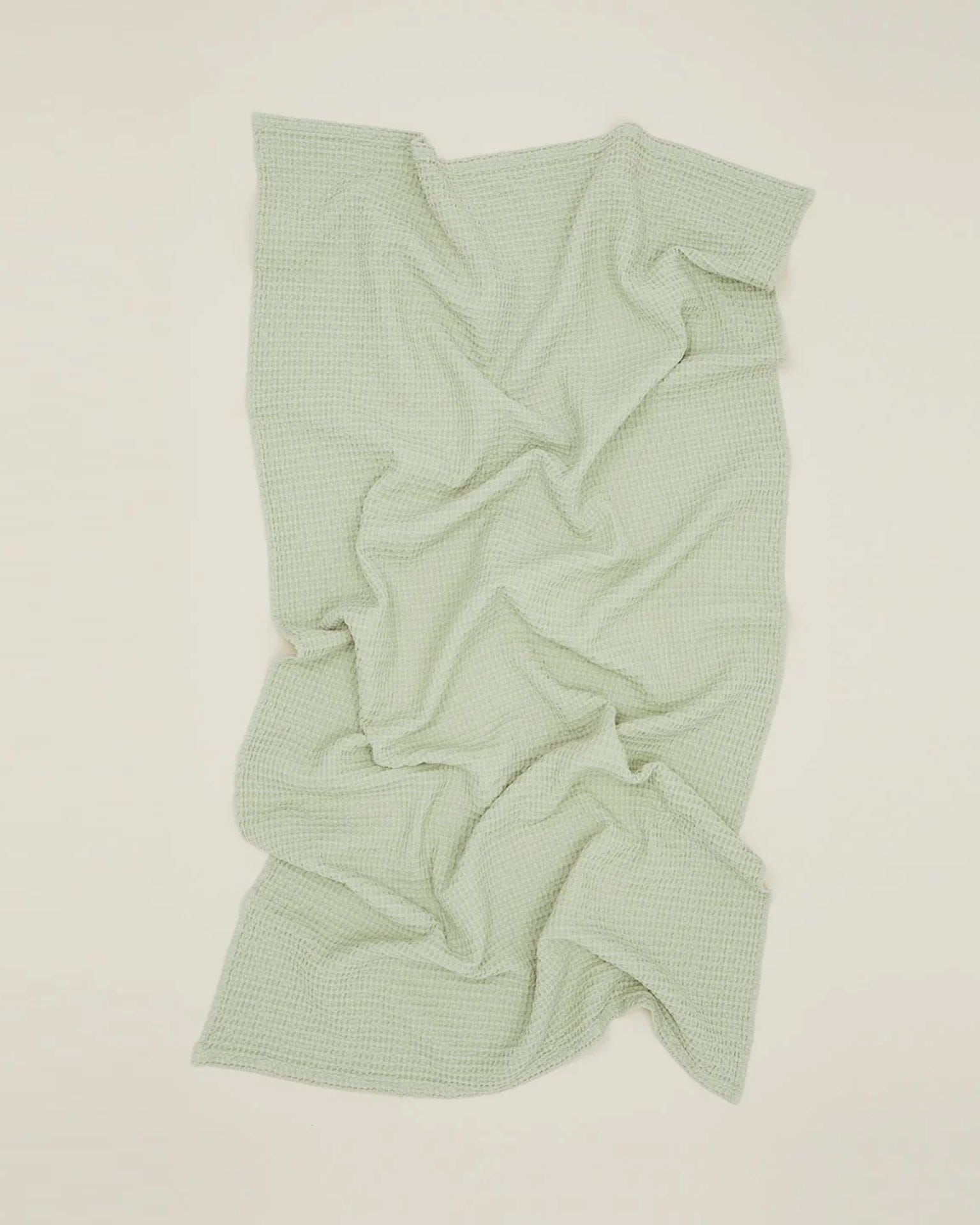 Simple Waffle Bath Towel in Sage