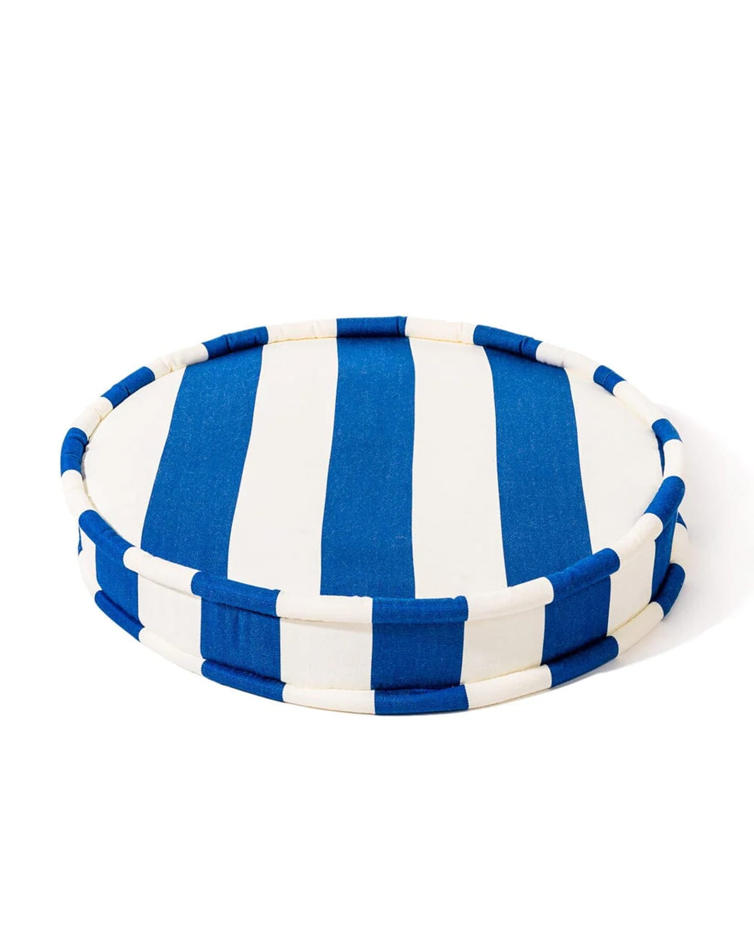 Circular Pillow - Crew Mediterranean Blue Stripe