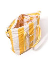 Cooler Tote Bag - Crew Mimosa Yellow Stripe