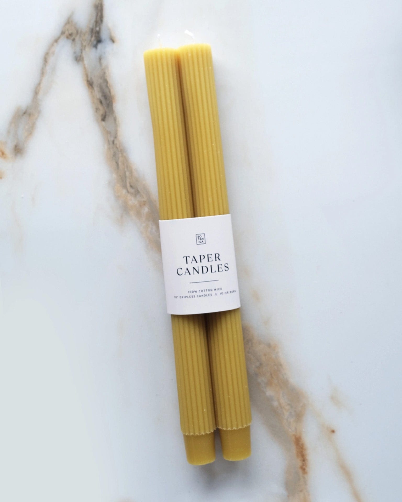 Martini Olive Taper Candles | Fluted