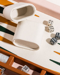Backgammon Set - Antique White