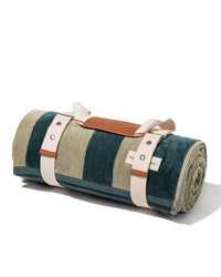 Beach Blanket - Terry Green Stripe