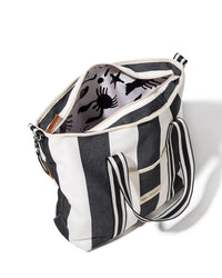 Cooler Tote Bag - Crew Vintage Black Stripe