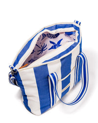 Cooler Tote Bag - Crew Mediterranean Blue Stripe