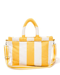 Cloud Cooler Tote Bag - Crew Mimosa Yellow Stripe