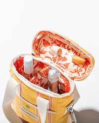 Wine Cooler Tote Bag - Bistro Papaya Stripe