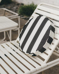 Circular Pillow - Crew Vintage Black Stripe