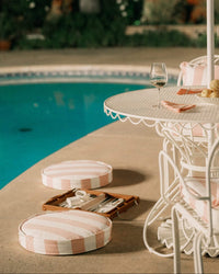 Circular Pillow - Crew Pink Stripe