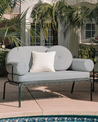 Circular Pillow - Laurens Navy Stripe