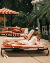 Beach Towel - Terry Terracotta Stripe