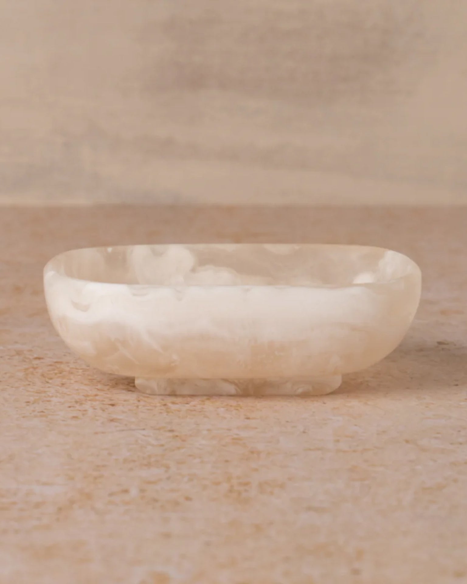 Flow Resin Soap Dish in Peach Blush