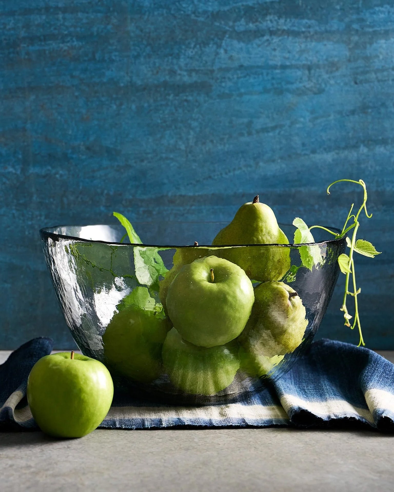 Pebbled Low Serving Bowl