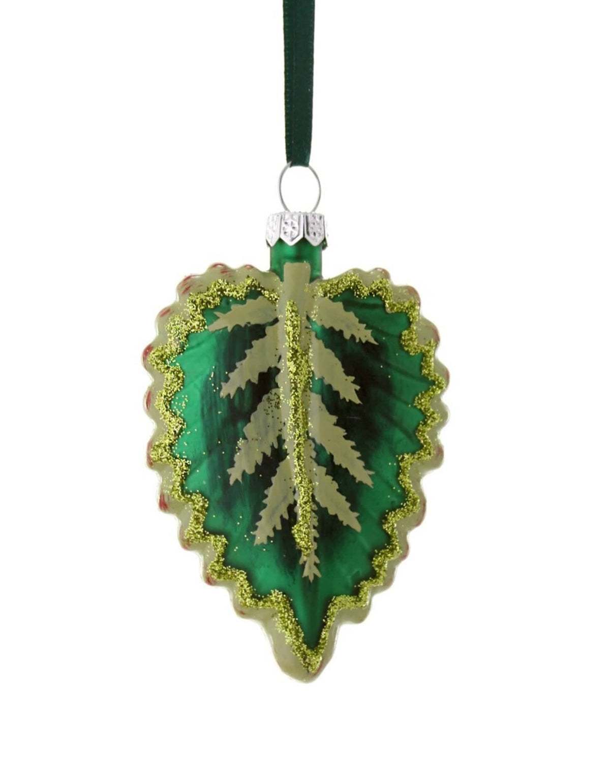 Glass Leaf Ornament
