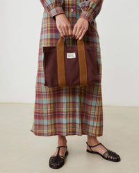 Mini Shopper Bag No 45 in Canvas Garnet