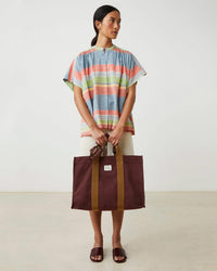 Shopper Bag No 46 in Canvas Garnet